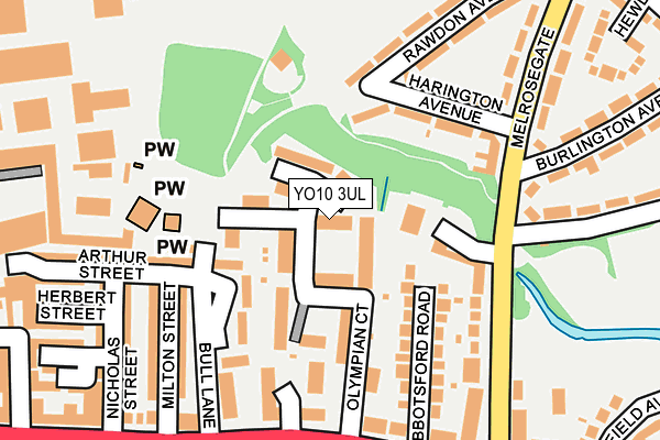 YO10 3UL map - OS OpenMap – Local (Ordnance Survey)