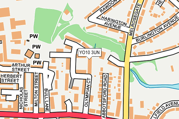 YO10 3UN map - OS OpenMap – Local (Ordnance Survey)