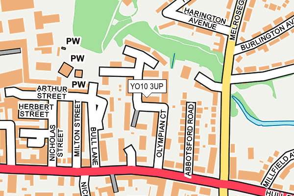 YO10 3UP map - OS OpenMap – Local (Ordnance Survey)