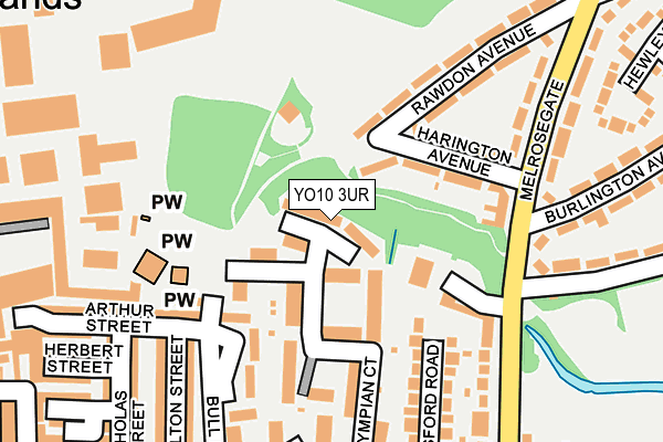 YO10 3UR map - OS OpenMap – Local (Ordnance Survey)