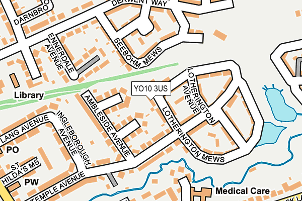 YO10 3US map - OS OpenMap – Local (Ordnance Survey)