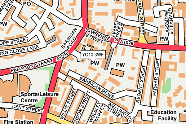 YO10 3WF map - OS OpenMap – Local (Ordnance Survey)