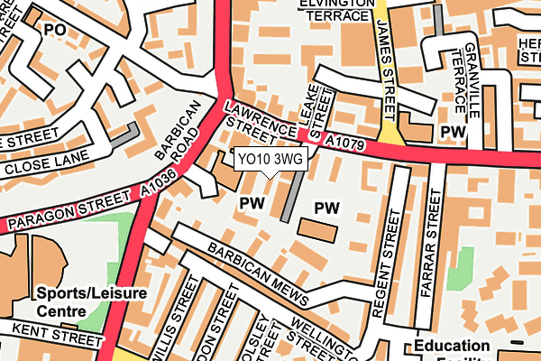 YO10 3WG map - OS OpenMap – Local (Ordnance Survey)