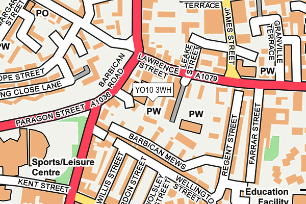 YO10 3WH map - OS OpenMap – Local (Ordnance Survey)