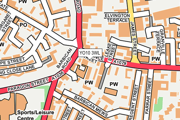 YO10 3WL map - OS OpenMap – Local (Ordnance Survey)