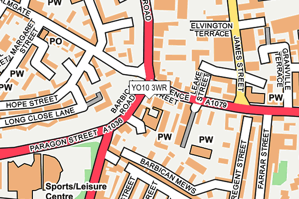 YO10 3WR map - OS OpenMap – Local (Ordnance Survey)