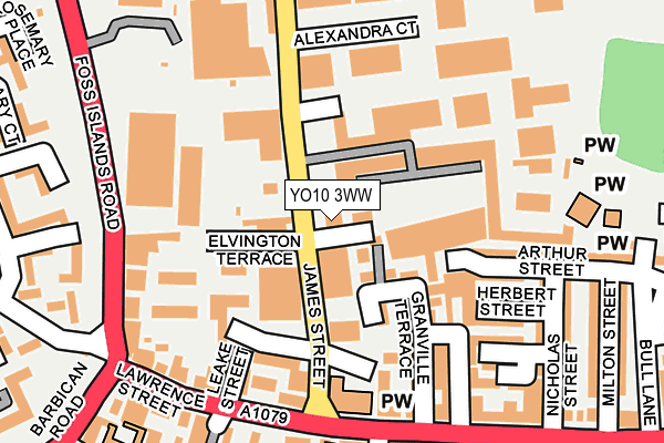 YO10 3WW map - OS OpenMap – Local (Ordnance Survey)