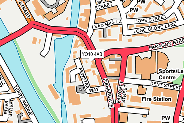 YO10 4AB map - OS OpenMap – Local (Ordnance Survey)
