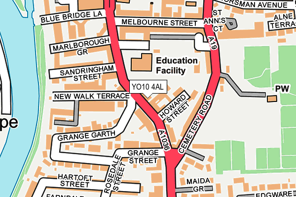 YO10 4AL map - OS OpenMap – Local (Ordnance Survey)