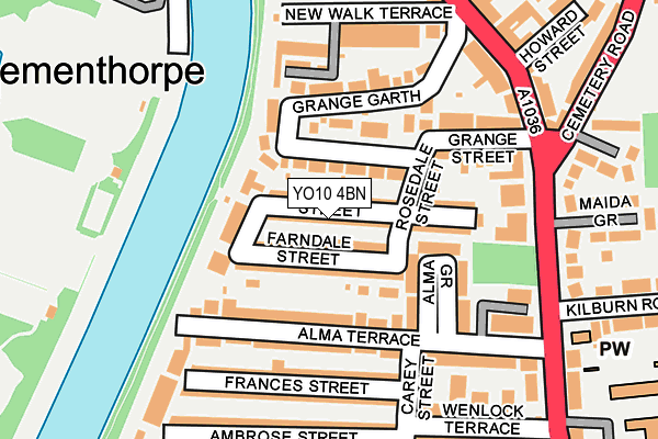 YO10 4BN map - OS OpenMap – Local (Ordnance Survey)