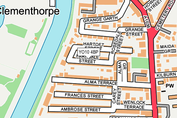 YO10 4BP map - OS OpenMap – Local (Ordnance Survey)