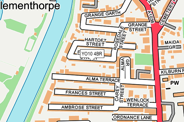 YO10 4BR map - OS OpenMap – Local (Ordnance Survey)