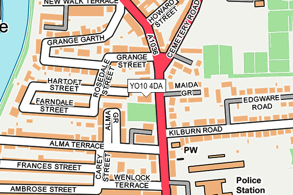 YO10 4DA map - OS OpenMap – Local (Ordnance Survey)