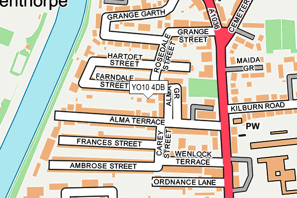 YO10 4DB map - OS OpenMap – Local (Ordnance Survey)