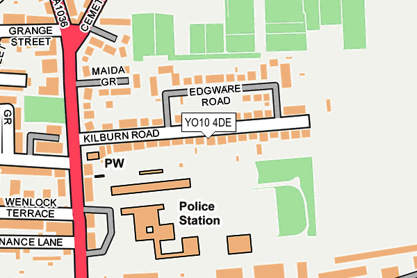 YO10 4DE map - OS OpenMap – Local (Ordnance Survey)