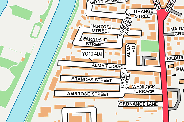 YO10 4DJ map - OS OpenMap – Local (Ordnance Survey)