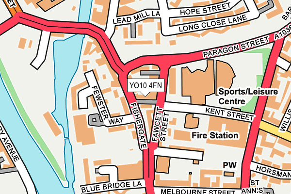 YO10 4FN map - OS OpenMap – Local (Ordnance Survey)