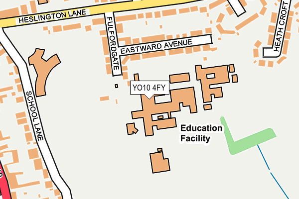 YO10 4FY map - OS OpenMap – Local (Ordnance Survey)