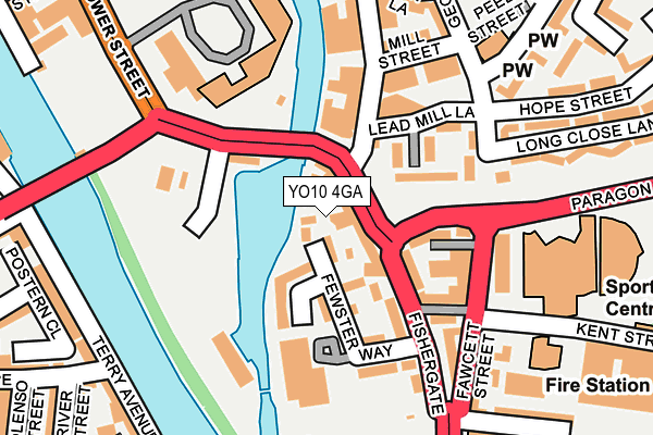 YO10 4GA map - OS OpenMap – Local (Ordnance Survey)