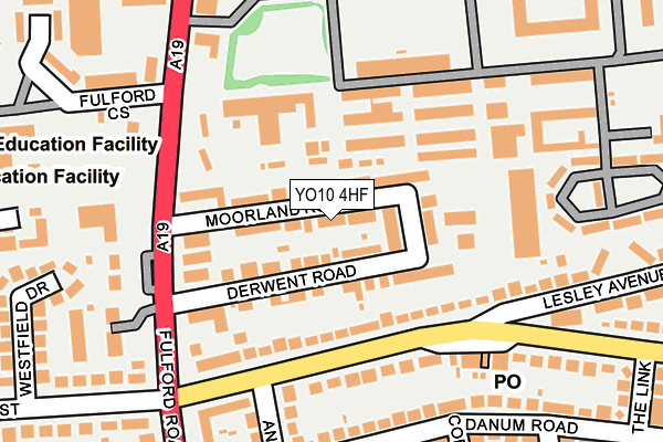 YO10 4HF map - OS OpenMap – Local (Ordnance Survey)