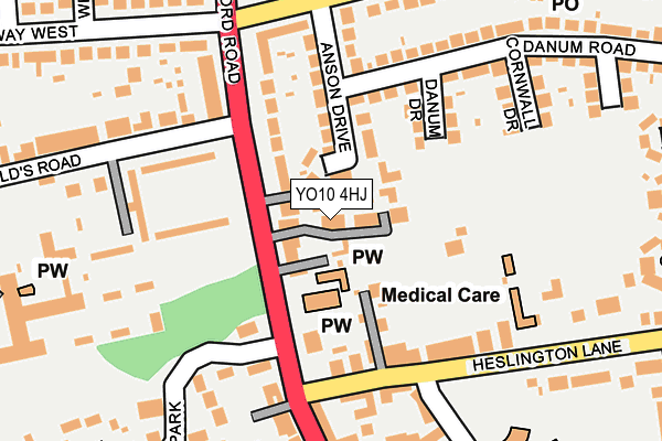 YO10 4HJ map - OS OpenMap – Local (Ordnance Survey)