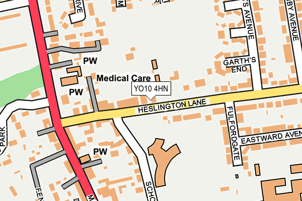 YO10 4HN map - OS OpenMap – Local (Ordnance Survey)