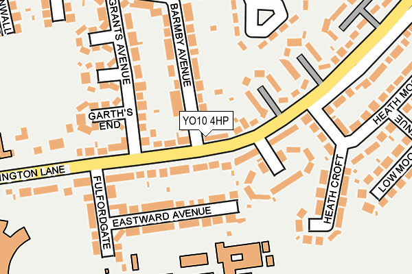 YO10 4HP map - OS OpenMap – Local (Ordnance Survey)