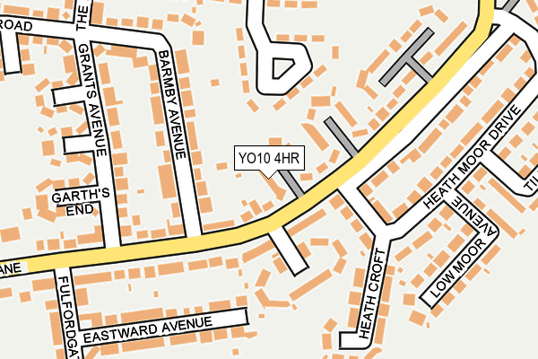 YO10 4HR map - OS OpenMap – Local (Ordnance Survey)