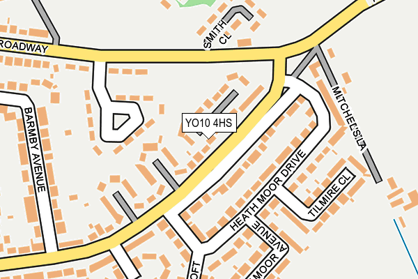 YO10 4HS map - OS OpenMap – Local (Ordnance Survey)