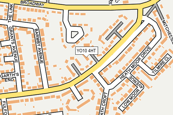 YO10 4HT map - OS OpenMap – Local (Ordnance Survey)