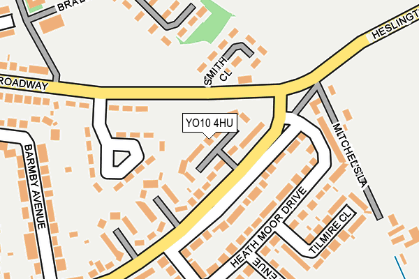 YO10 4HU map - OS OpenMap – Local (Ordnance Survey)