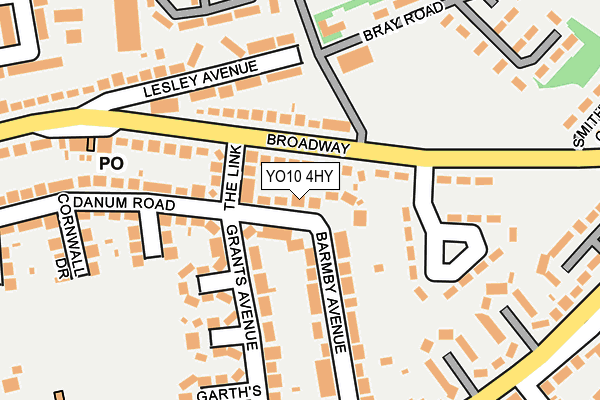 YO10 4HY map - OS OpenMap – Local (Ordnance Survey)