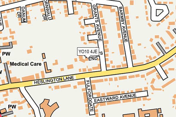 YO10 4JE map - OS OpenMap – Local (Ordnance Survey)