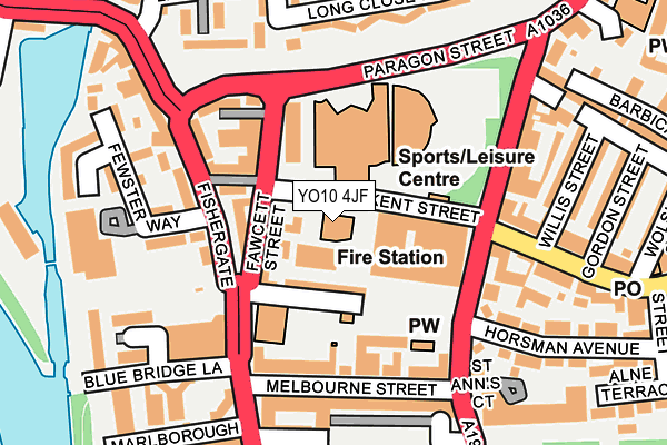 YO10 4JF map - OS OpenMap – Local (Ordnance Survey)