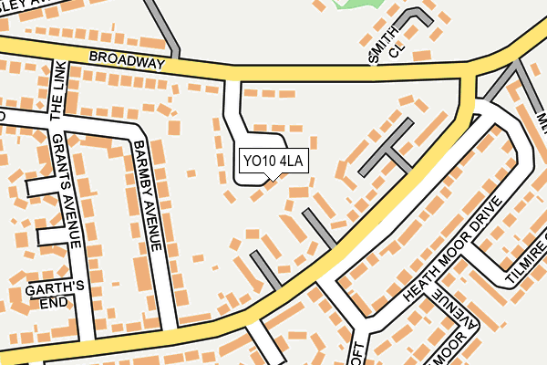 YO10 4LA map - OS OpenMap – Local (Ordnance Survey)