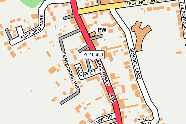 YO10 4LJ map - OS OpenMap – Local (Ordnance Survey)