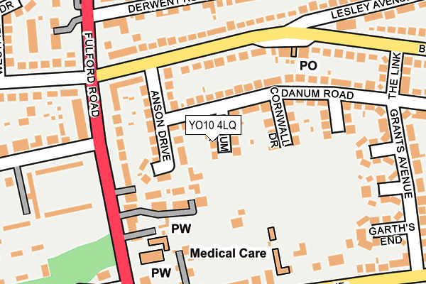 YO10 4LQ map - OS OpenMap – Local (Ordnance Survey)