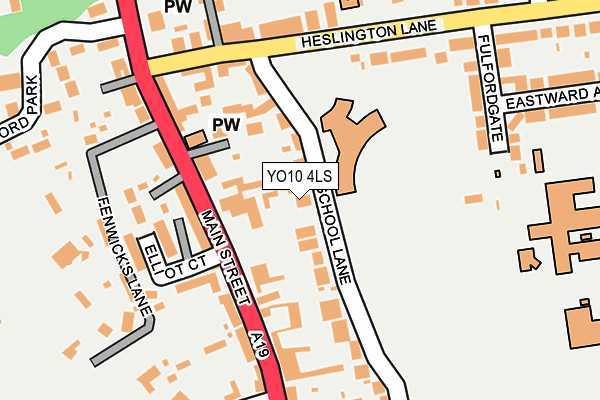 YO10 4LS map - OS OpenMap – Local (Ordnance Survey)