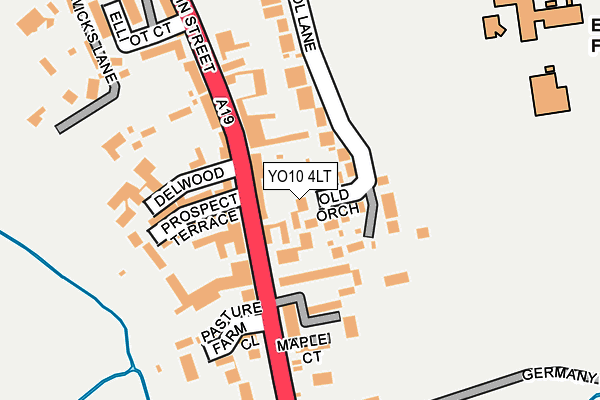 YO10 4LT map - OS OpenMap – Local (Ordnance Survey)