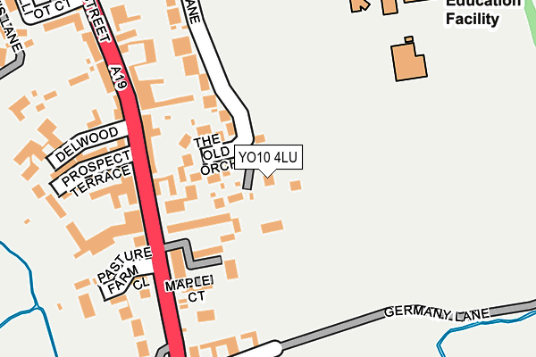 YO10 4LU map - OS OpenMap – Local (Ordnance Survey)