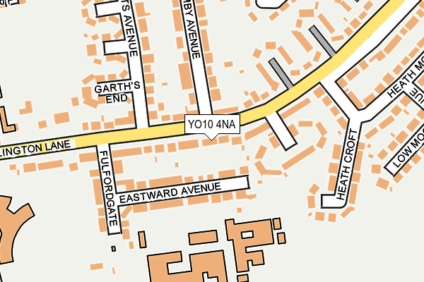 YO10 4NA map - OS OpenMap – Local (Ordnance Survey)
