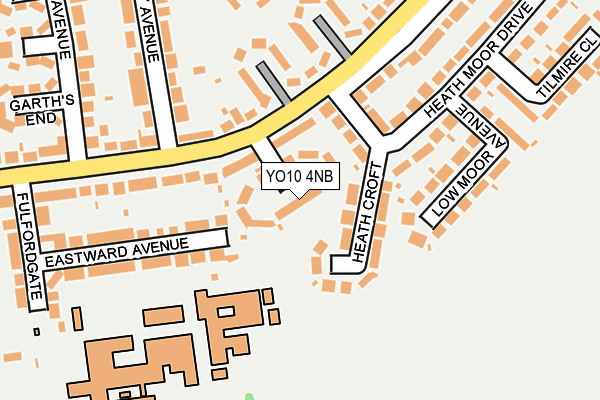 YO10 4NB map - OS OpenMap – Local (Ordnance Survey)