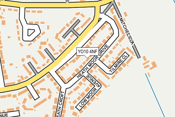 YO10 4NF map - OS OpenMap – Local (Ordnance Survey)