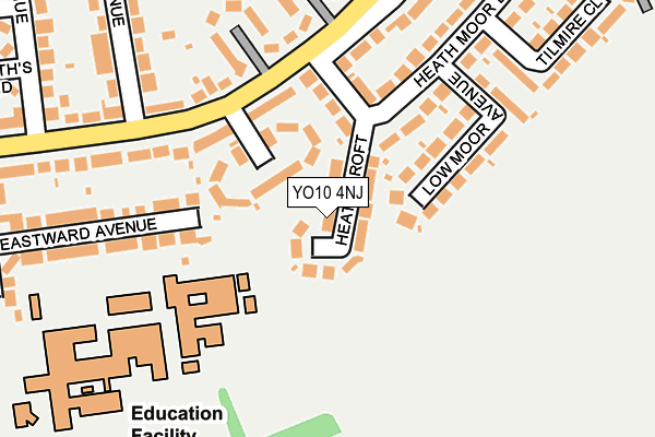 YO10 4NJ map - OS OpenMap – Local (Ordnance Survey)