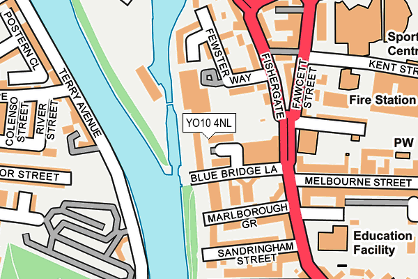 YO10 4NL map - OS OpenMap – Local (Ordnance Survey)