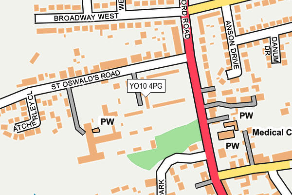 YO10 4PG map - OS OpenMap – Local (Ordnance Survey)