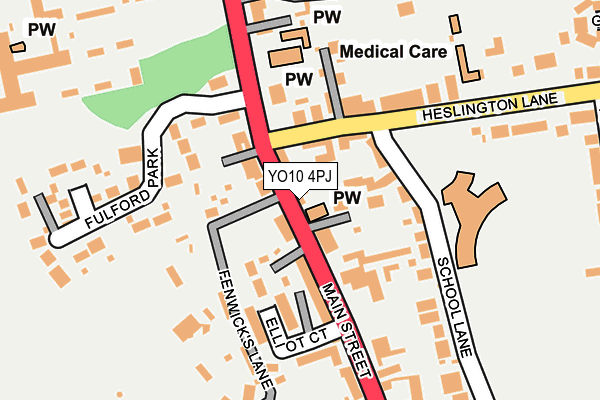 Map of YORK PAVILION HOTEL LIMITED at local scale
