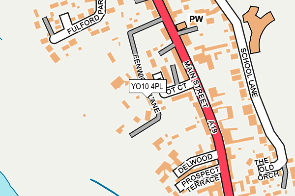 YO10 4PL map - OS OpenMap – Local (Ordnance Survey)