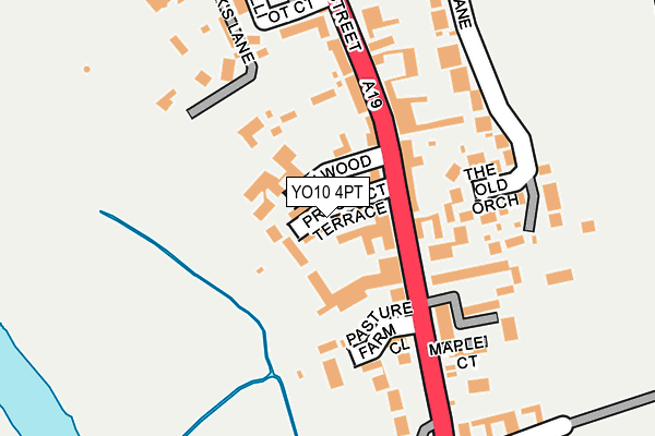 YO10 4PT map - OS OpenMap – Local (Ordnance Survey)