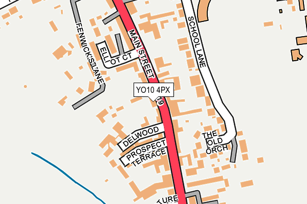 YO10 4PX map - OS OpenMap – Local (Ordnance Survey)
